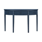 Console noire / bleu marine / blanc antique avec 3 tiroirs à rayures, assemblage par 1 personne, pour entrée et couloir