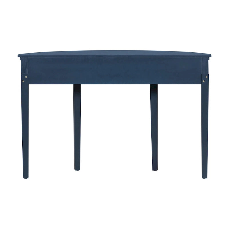 Console noire / bleu marine / blanc antique avec 3 tiroirs à rayures, assemblage par 1 personne, pour entrée et couloir