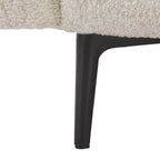 Causeuse 2 places en sherpa blanc avec cadre en bois et 2 oreillers