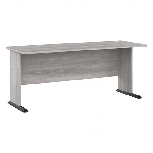 72W Single-Person Computer Desk – Platinum Gray / White / Storm Gray