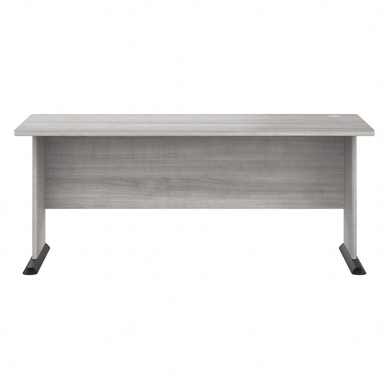 72W Single-Person Computer Desk – Platinum Gray / White / Storm Gray