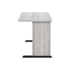 Bureau informatique individuel de 72 W – Gris platine / Blanc / Gris tempête