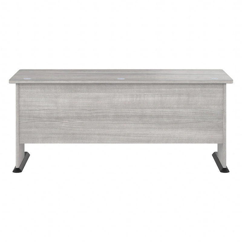 Bureau informatique individuel de 72 W – Gris platine / Blanc / Gris tempête