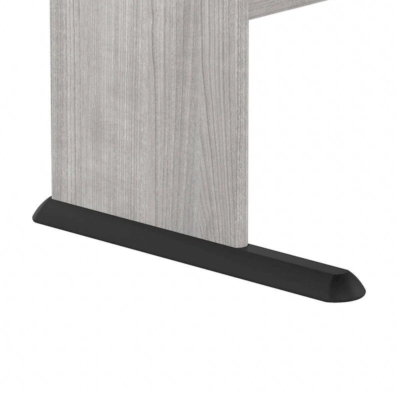 Bureau informatique individuel de 72 W – Gris platine / Blanc / Gris tempête