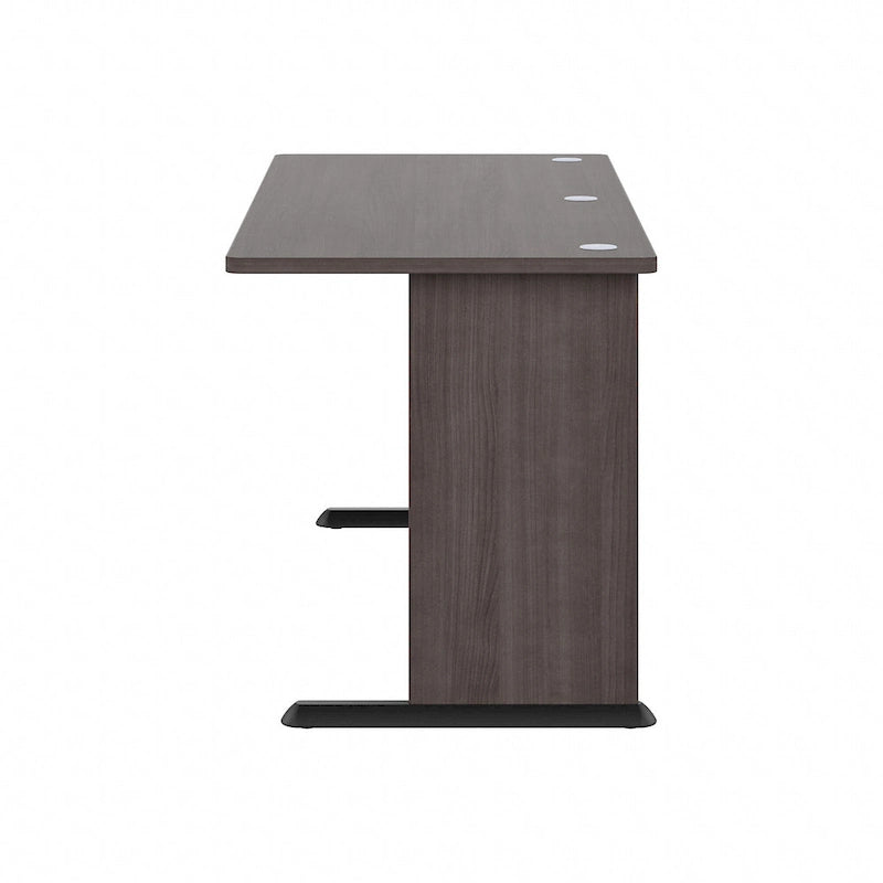 Bureau informatique individuel de 72 W – Gris platine / Blanc / Gris tempête