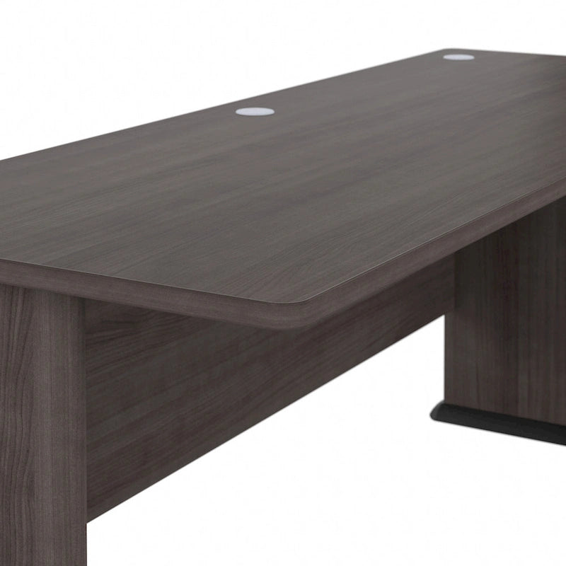 Bureau informatique individuel de 72 W – Gris platine / Blanc / Gris tempête