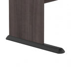 Bureau informatique individuel de 72 W – Gris platine / Blanc / Gris tempête