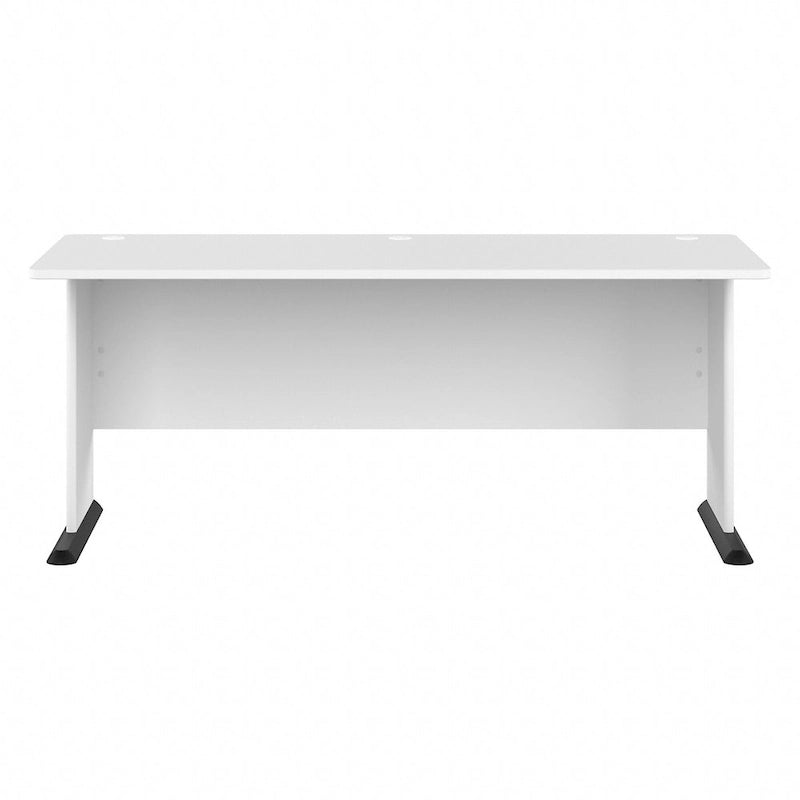 Bureau informatique individuel de 72 W – Gris platine / Blanc / Gris tempête
