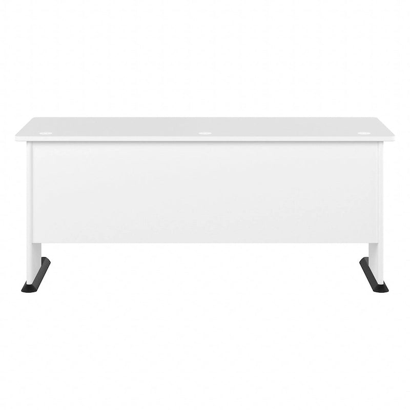 Bureau informatique individuel de 72 W – Gris platine / Blanc / Gris tempête
