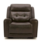 Fauteuil inclinable motorisé pivotant Baja Stone / Cuir marron foncé, 1 place