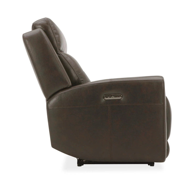Fauteuil inclinable motorisé pivotant Baja Stone / Cuir marron foncé, 1 place