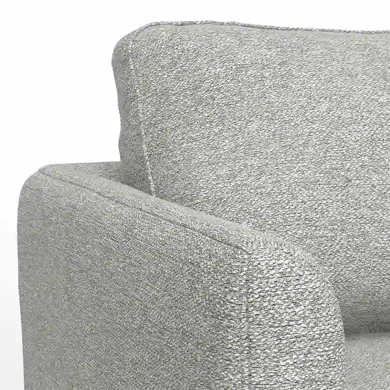 Canapé 2 places moderne du milieu du siècle, gris brume / gris anthracite / brun caramel / sienne