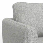 Canapé 2 places moderne du milieu du siècle, gris brume / gris anthracite / brun caramel / sienne