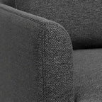 Canapé 2 places moderne du milieu du siècle, gris brume / gris anthracite / brun caramel / sienne