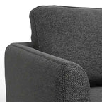Canapé 2 places moderne du milieu du siècle, gris brume / gris anthracite / brun caramel / sienne