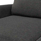 Canapé 2 places moderne du milieu du siècle, gris brume / gris anthracite / brun caramel / sienne