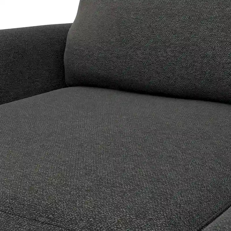 Canapé 2 places moderne du milieu du siècle, gris brume / gris anthracite / brun caramel / sienne