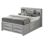 Lit de rangement complet avec panneaux, cerise/noir/blanc/gris/cappuccino/argent champagne, 1 personne