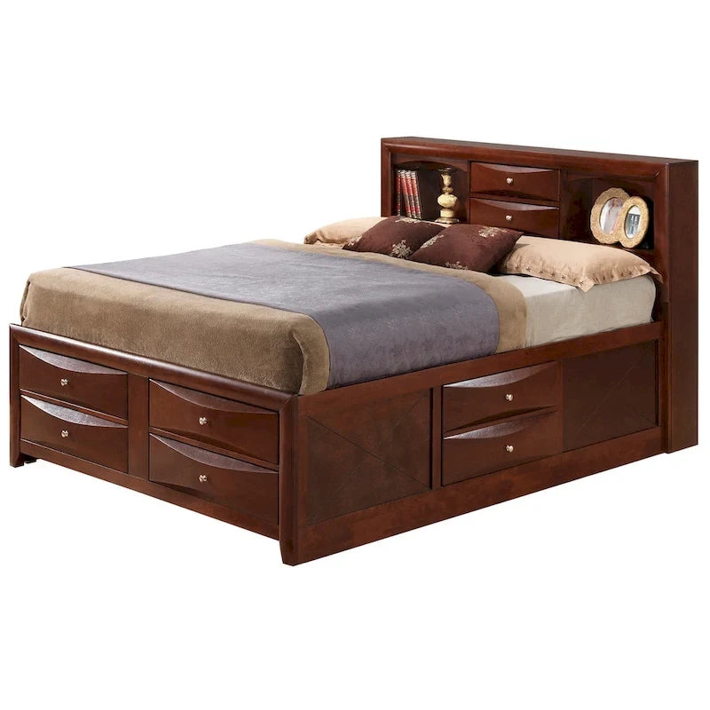 Lit de rangement complet avec panneaux, cerise/noir/blanc/gris/cappuccino/argent champagne, 1 personne
