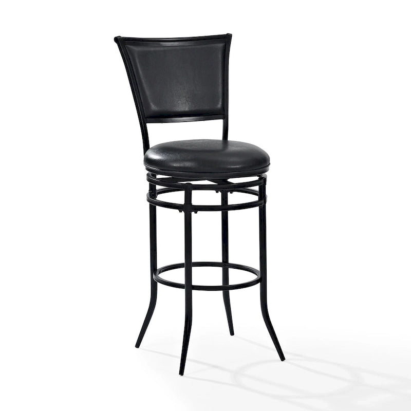 Tabouret de bar pivotant noir, simple