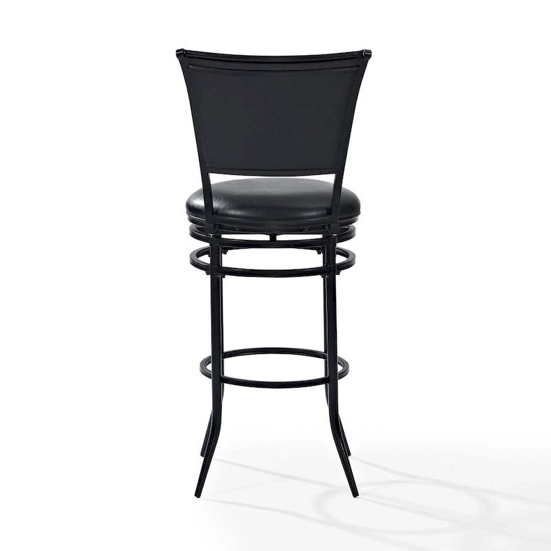 Tabouret de bar pivotant noir, simple