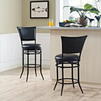 Tabouret de bar pivotant noir, simple