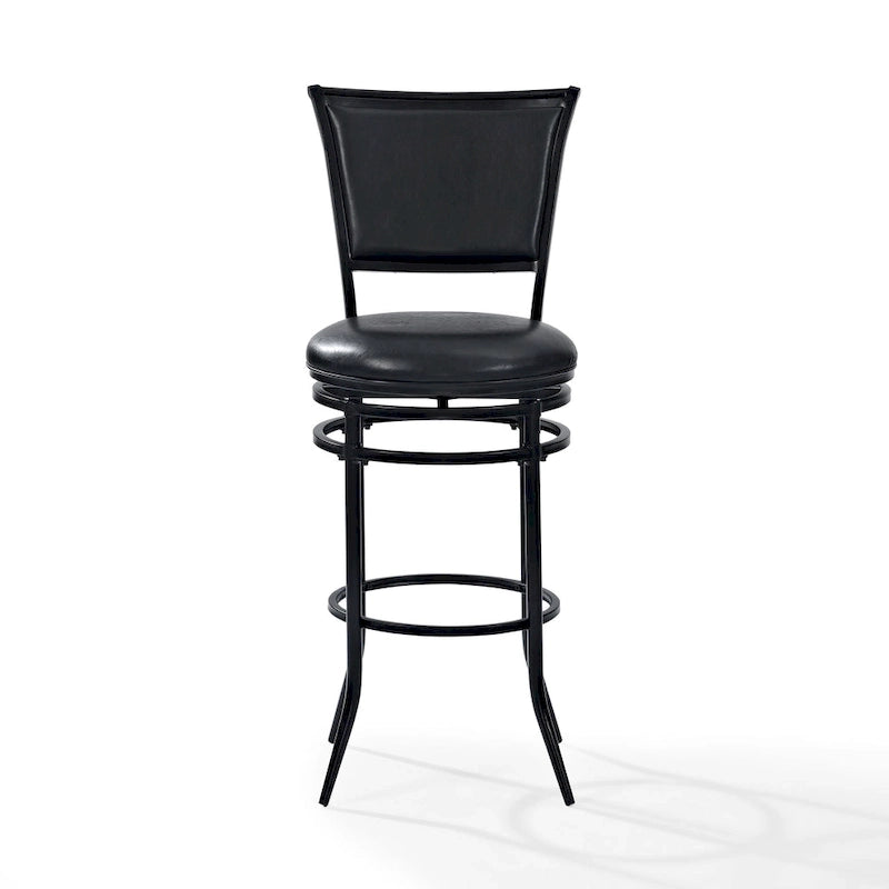 Tabouret de bar pivotant noir, simple