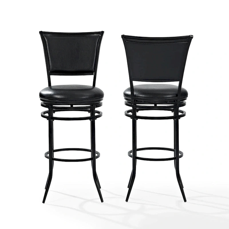 Tabouret de bar pivotant noir, simple