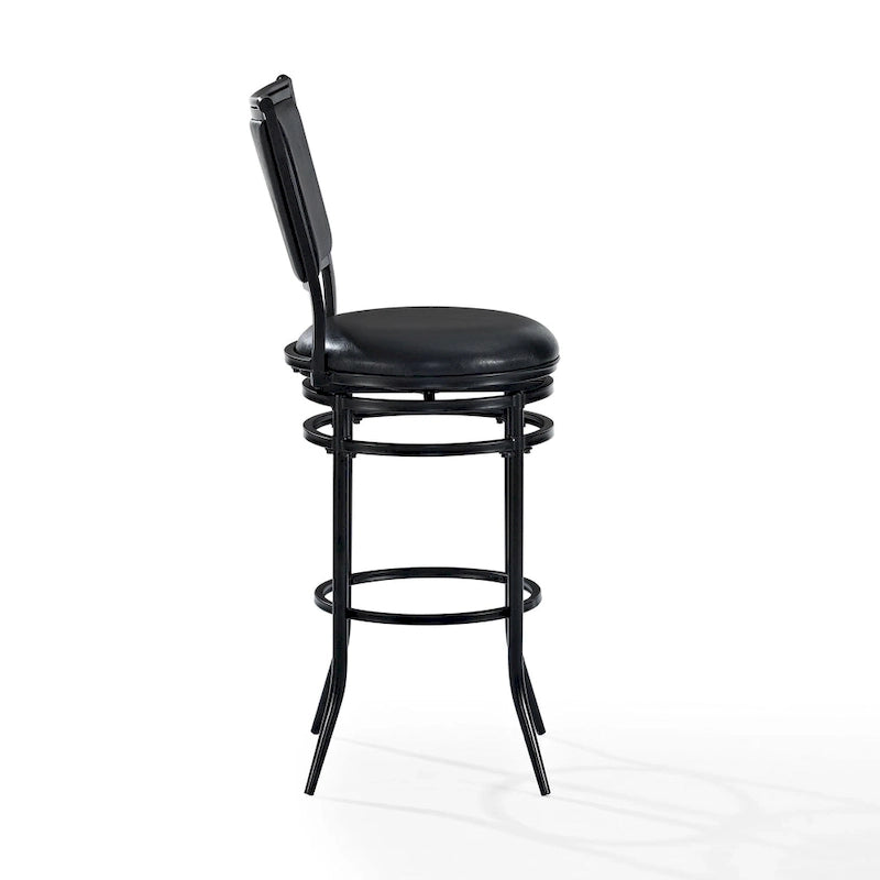 Tabouret de bar pivotant noir, simple