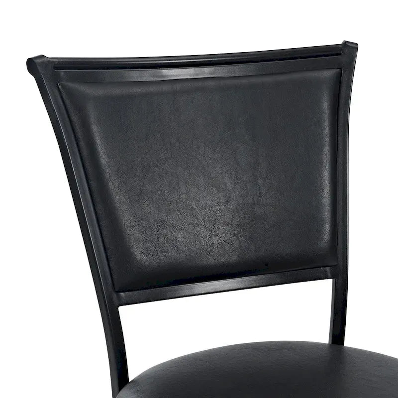 Tabouret de bar pivotant noir, simple
