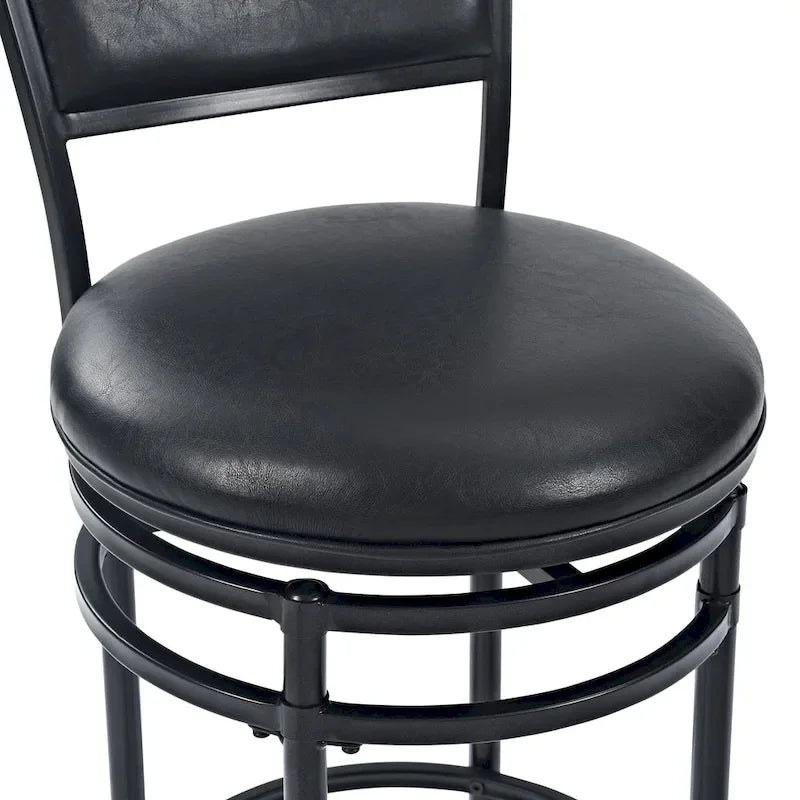 Tabouret de bar pivotant noir, simple