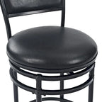 Tabouret de bar pivotant noir, simple