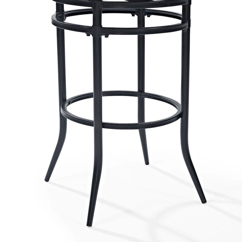 Tabouret de bar pivotant noir, simple