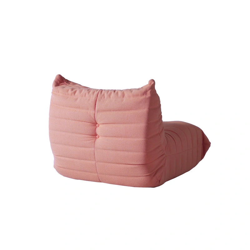 Canapé de sol paresseux en velours rose Teddy, 1/2/3 places