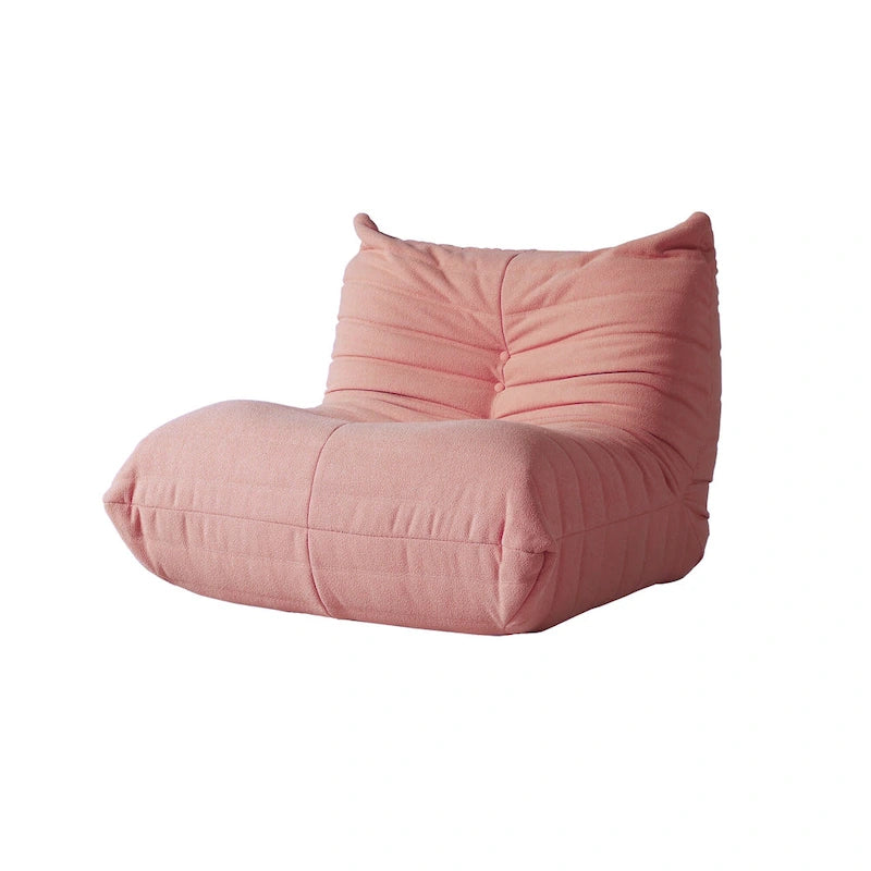 Canapé de sol paresseux en velours rose Teddy, 1/2/3 places