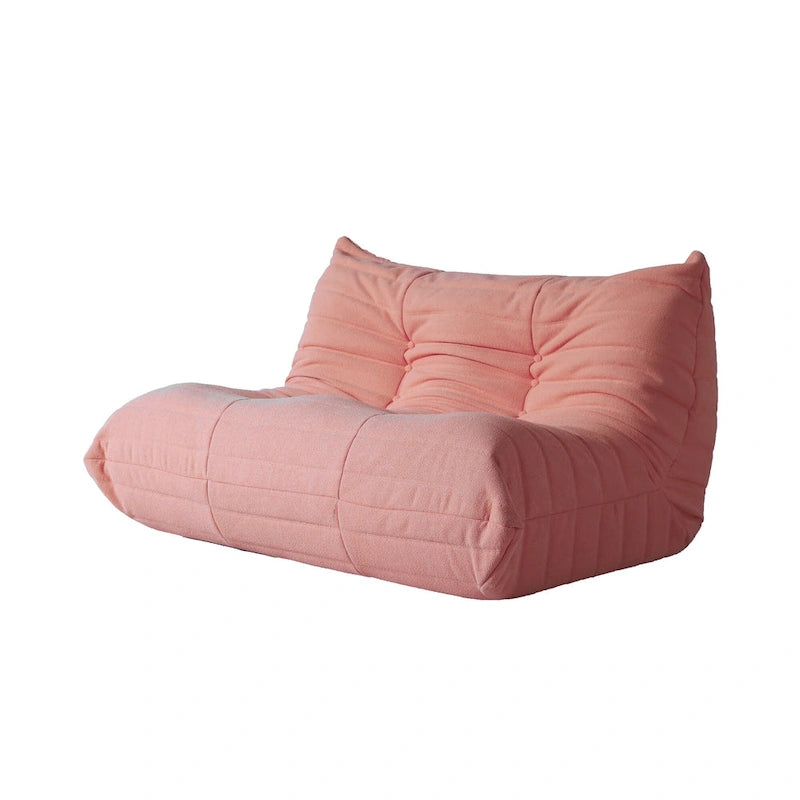 Canapé de sol paresseux en velours rose Teddy, 1/2/3 places