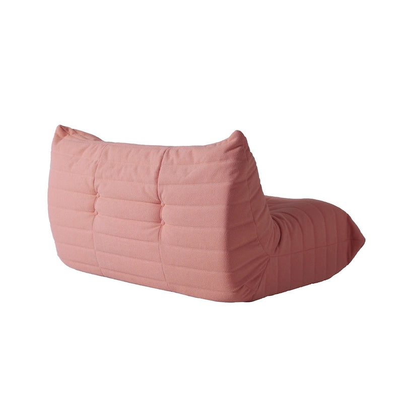 Canapé de sol paresseux en velours rose Teddy, 1/2/3 places