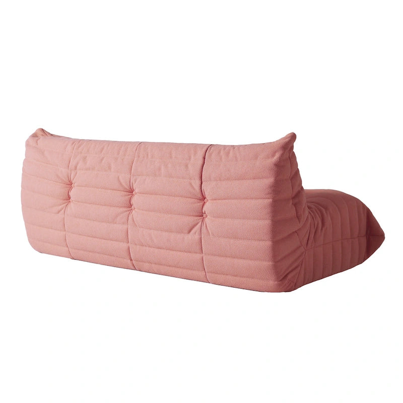 Canapé de sol paresseux en velours rose Teddy, 1/2/3 places