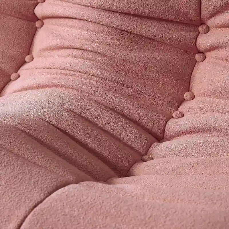 Canapé de sol paresseux en velours rose Teddy, 1/2/3 places