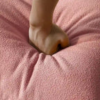 Canapé de sol paresseux en velours rose Teddy, 1/2/3 places