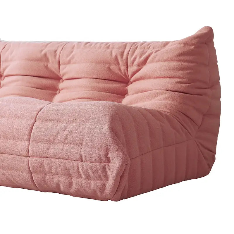 Canapé de sol paresseux en velours rose Teddy, 1/2/3 places