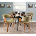 Chaise d'appoint de salle à manger à cadre croisé — Vert / Orange / Bleu sarcelle / Crème / Gris / Anthracite, 1 personne