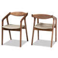 Lot de 2 chaises de salle à manger gris/noir de style milieu de siècle