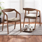Lot de 2 chaises de salle à manger gris/noir de style milieu de siècle