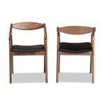Lot de 2 chaises de salle à manger gris/noir de style milieu de siècle