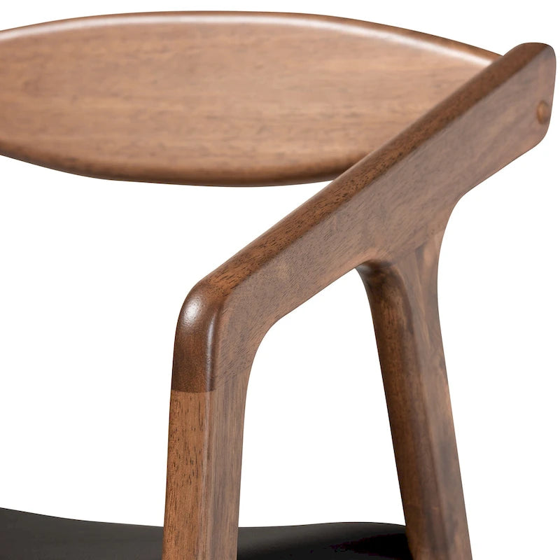 Lot de 2 chaises de salle à manger gris/noir de style milieu de siècle