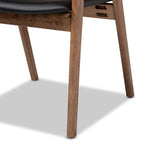 Lot de 2 chaises de salle à manger gris/noir de style milieu de siècle