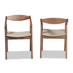Lot de 2 chaises de salle à manger gris/noir de style milieu de siècle
