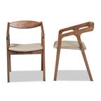 Lot de 2 chaises de salle à manger gris/noir de style milieu de siècle