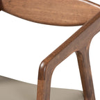 Lot de 2 chaises de salle à manger gris/noir de style milieu de siècle
